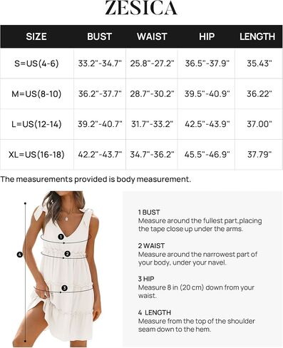 ZESICA Womens Summer Casual V Neck Sleeveless Mini Dress 2024 Tie Shoulder Tiered Ruffle Swing A Line Short Sundresses in Kuwait