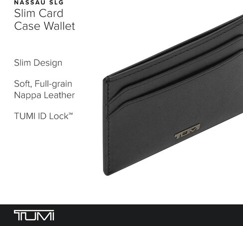 TUMI - Nassau Slim Card Case - Slim Wallet Card Holder for Men & Women - Thin Wallet - Soft Nappa Leather Material in Saudi Arabia