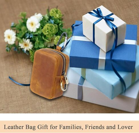 محفظة نقود جلدية من كريزي هورس، محفظة بسحاب كلاسيكية من الجلد الطبيعي، حقيبة عملات معدنية للرجال، محفظة جلدية صغيرة قابلة للتغيير مع حلقة مفاتيح للسفر in Kuwait