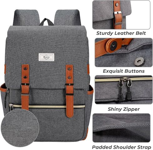 Ronyes Laptop Backpack for Women Unisex Black Backpack for School College 15.6’’ Travel Backpack (AllBlackWithUSB) in Kuwait