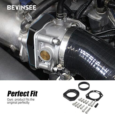 Bevinsee 62mm 70mm Dual Throttle Body Adapter Compatible with Honda Civic Si Integra Civic Type R K20 K24 K20Z1 K20A1 K20A2 K24A K20A3 RBC RRC with 7.5mm ring in Saudi Arabia