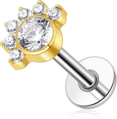 G23 Titanium Flat Back Earrings Studs 20g 18g 16g F136 Titanium Labrets Press Fit Threadless Push In Dainty Cartilage Helix Conch Lobe Lip Tragus Piercing Jewelry Push Back in Saudi Arabia