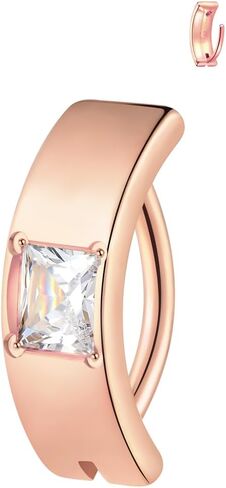 Gabry&jwl Cut Clicker Belly Button Rings for Women Heart Round Square CZ Belly Rings Hypoallergenic Reverse Curved Hoop Navel Barbell Piercing Jewelry in Kuwait