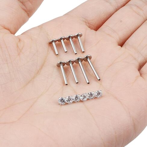 Lcolyoli Medusa Piercing Jewelry Stainless Steel Labret Jewelry Monroe Lip Rings Different Size Tragus Nail Conch Cartilage Helix Earring Stud Bar Length 6mm 8mm 10mm 12mm in Saudi Arabia