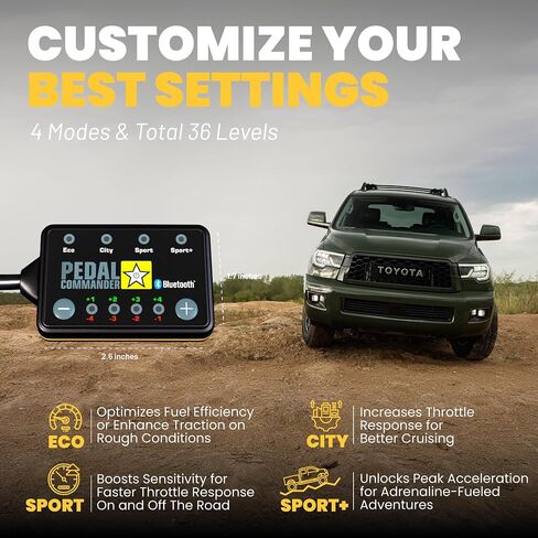 قائد دواسة لسيارة Toyota Sequoia 2008-2022 وحدة التحكم في استجابة الخانق تناسب: الجيل الثاني، Limited، Platinum، SR5، TRD Pro، TRD Sport، ملحقات Sequoia in Saudi Arabia