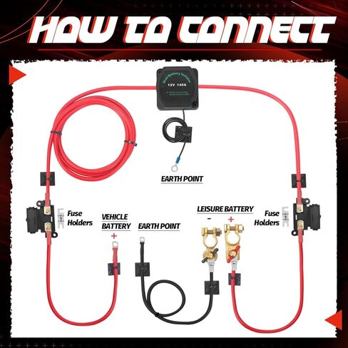 العالمي 12 فولت 140Amp بطارية مزدوجة المعزل عدة الجهد الحساس التتابع (VSR) لسيارة RV قارب البحرية شاحنة تخييم يخت in Kuwait