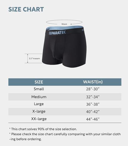 Separatec Mens Underwear Dual Pouch Breathable Rayon Made from Bamboo Trunks for Men 7 Pack in Saudi Arabia
