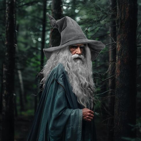 Wizard Hat Wizard Beard and Wig Set Halloween Costume Accessory for Men in Saudi Arabia