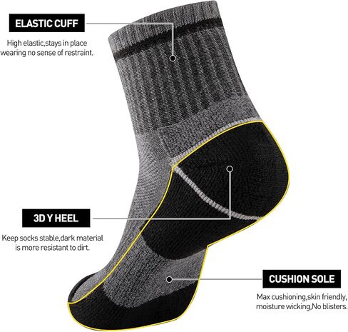 COOVAN 8 Pairs Men's Ankle Athletic Socks Quarter Cushion Comfort Casual Running Socks Moisture Wicking Running Sports Socks in Saudi Arabia