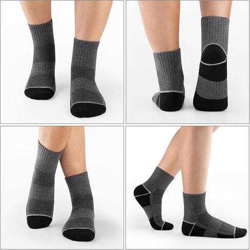 COOVAN 8 Pairs Men's Ankle Athletic Socks Quarter Cushion Comfort Casual Running Socks Moisture Wicking Running Sports Socks in Saudi Arabia