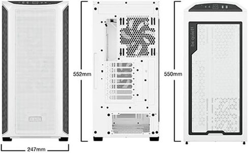 be quiet! Shadow Base 800 DX -ARGB - Mid-Tower PC Gaming Case - 420mm radiators or E-ATX motherboards Support -White - BGW62 in Kuwait
