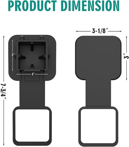 Hitch Cover 2 inch Tube Cover Plug Cap Rubber Fits 2 Inch Receivers Class 3 4 5 for Toyota Ford Chevrolet Nissan Dodge Ram Porsche Mercedes Benz Polaris Ranger ATV UTV Polaris in Saudi Arabia