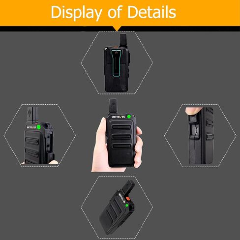 Retevis RT19 Two Way Radios Rechargeable,Portable Walkie Talkies for Adults,1300mAh Battery,Metal Clip,Hands Free 2 Way Radios for Family Small Stores Warehouse Skiing Gift (4 Pack) in Kuwait