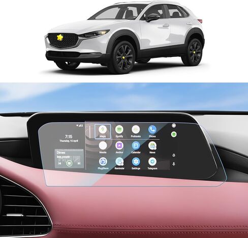 for 2024 Mazda3 2024 Mazda CX-30 Screen Protector Mazda CX30 2024 Accessories for 2024 Mazda3 Mazda CX-30 10.25 Inch Navigation Display Screen 2024 Mazda3 Accessories (2Pcs without Round Hole) in Saudi Arabia