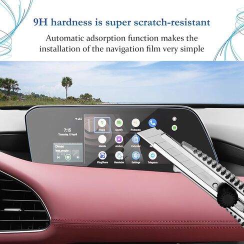 for 2024 Mazda3 2024 Mazda CX-30 Screen Protector Mazda CX30 2024 Accessories for 2024 Mazda3 Mazda CX-30 10.25 Inch Navigation Display Screen 2024 Mazda3 Accessories (2Pcs without Round Hole) in Saudi Arabia