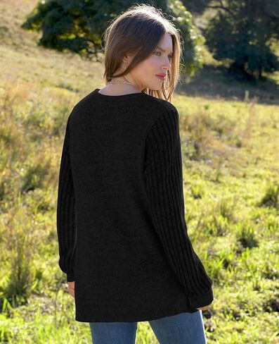 WIHOLL Womens Long Sleeve Tops Round Neck Dress Shirts Trendy Fashion 2024 in Saudi Arabia