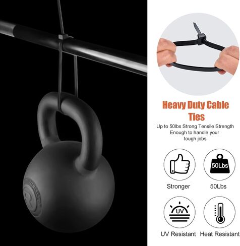 12 Inch Zip Ties Double Sided Toothed (Bulk 1000 Pack),70 LBS Tensile Strength Heavy Duty Cable Wire Ties With Self-Locking Adjustable More Durable Nylon Tie Wraps for Indoor Outdoor in Kuwait