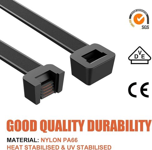 12 Inch Zip Ties Double Sided Toothed (Bulk 1000 Pack),70 LBS Tensile Strength Heavy Duty Cable Wire Ties With Self-Locking Adjustable More Durable Nylon Tie Wraps for Indoor Outdoor in Kuwait