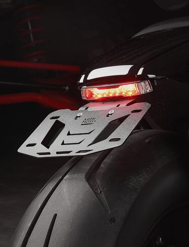 KEMIMOTO Motorcycle License Plate Bracket with LED Signal Light Compatible with Sportster S RH1250 2021 2022 2023 2024 Fender Eliminator Kit Motorcycle License Plate Holder Mount Tidy Tail in Saudi Arabia