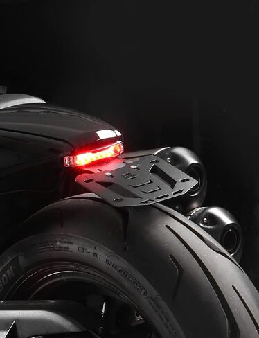 KEMIMOTO Motorcycle License Plate Bracket with LED Signal Light Compatible with Sportster S RH1250 2021 2022 2023 2024 Fender Eliminator Kit Motorcycle License Plate Holder Mount Tidy Tail in Saudi Arabia