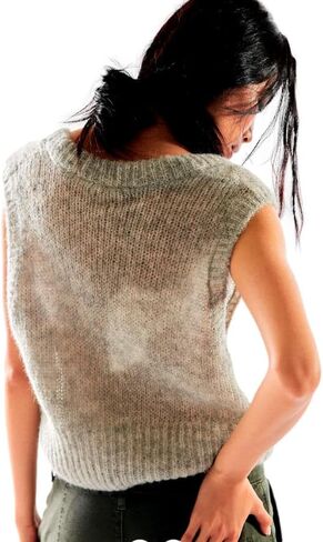 Free People Women's Dream Maker Vest, Heather Grey in Saudi Arabia