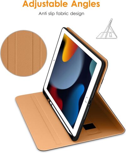 DTTO for iPad 9th/8th/7th Gen Case 10.2 Inch (2021/2020/2019), Brown in Kuwait