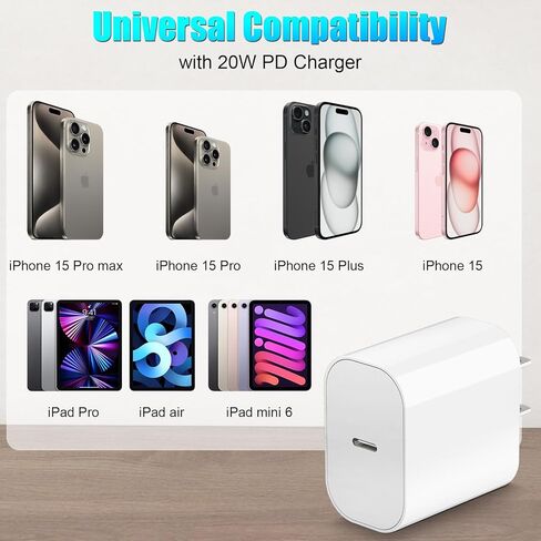 iPhone Fast Charger,Apple Charger Super Quick [Apple MFi Certified] 2Pack 10FT Long Type-C to Lightning Cable Cord USB C Wall Charger Block Adapter for iPhone 14 13 12 11/13Pro Max/12Mini/XS/XR/SE in Saudi Arabia