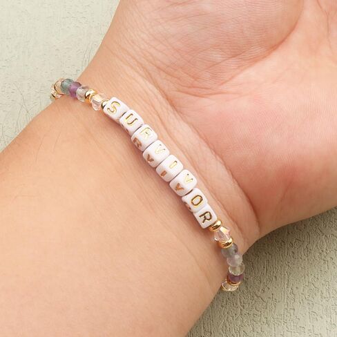 UEUC الأحجار الكريمة شفاء الأحجار كريستال سوار للنساء، 4 مم مايكرو الأوجه جولة الخرز الحجر الطبيعي التنفس رسائل ملهمة تمتد سوار in Kuwait