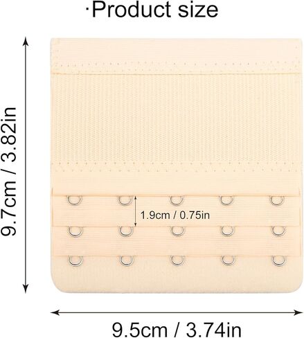 8 Pcs Bra Strap Extender 5 Hooks - Women's Soft Comfortable Bra Extenders 5 Hook 3 Row Plus Size Stretchy Back Bra Accessories Extensions Strap (4 Colors) in Kuwait