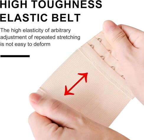 8 Pcs Bra Strap Extender 5 Hooks - Women's Soft Comfortable Bra Extenders 5 Hook 3 Row Plus Size Stretchy Back Bra Accessories Extensions Strap (4 Colors) in Kuwait