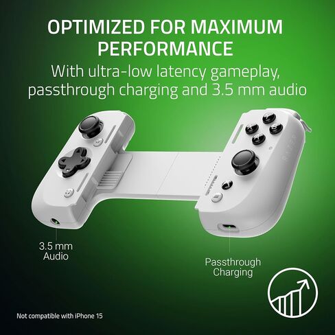 Razer Kishi V2 Pro Mobile Gaming Controller for Android: HyperSense Haptics - Universal Fit - Stream PC & Console Games - Play Touchscreen Only Games - Compatible w/Samsung Galaxy & Google Pixel in Saudi Arabia