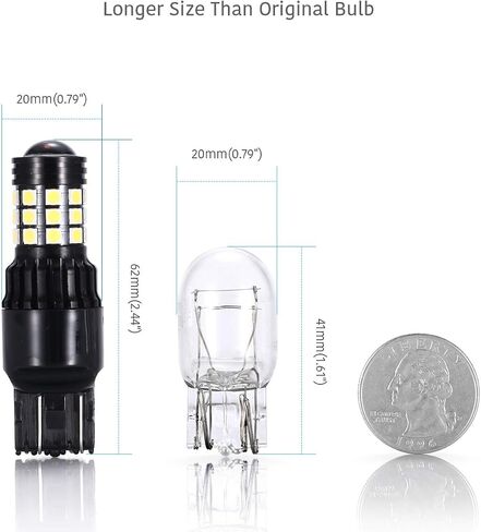 LUYED 2Pcs 7443 3030 31-smd LED Bulbs, Xenon White, 12v-24v, Fits 7440A 7440NA 7440 7440SV 7443NA 7441 7443 7443R WY21W W21/5W W21W, Easy Installation in Saudi Arabia