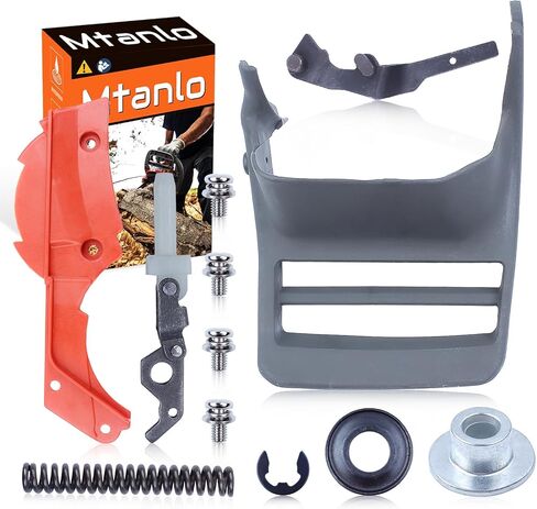 غطاء مقبض فرامل السلسلة E-Clip مناسب لـ Husqvarna 362 365 371 372 372XP 503637601، مقبض فرامل الحماية الأمامية، غطاء الفرامل، زنبرك الفرامل، زنبرك الصدمات بمقبض خلفي، غسالة القابض in Kuwait