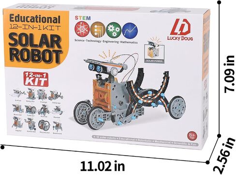 Lucky Doug 12-in-1 Solar Powered Robot Building Kits Toys in Saudi Arabia