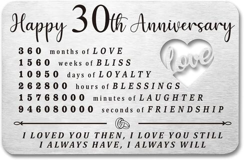 Luptiteuy 10 Year Anniversary for Him Wallet Card Gifts for Husband Wife 10 Year Anniversary Card for Him Her Happy 10th Wedding Anniversary Present for Couple in Kuwait