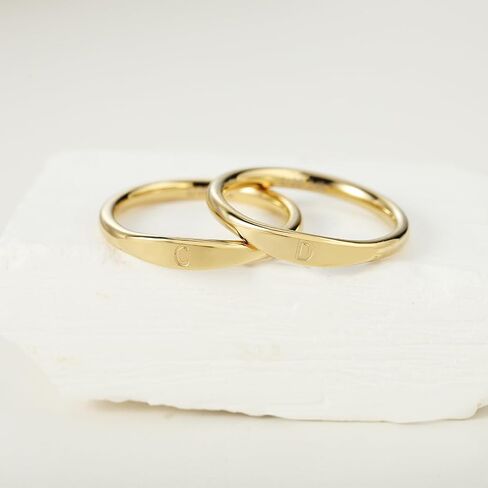 Gold Initial Rings for Women Non Tarnish Thumb Rings for Teen Girls 14K Gold plated for Women in Saudi Arabia