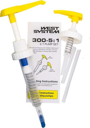 حزمة West System 105A Epoxy الراتنج (32 أونصة سائلة) مع مقوي إيبوكسي بطيء 206A (7 أونصة سائلة). تتضمن أيضًا مضخة واحدة من الراتنج ومضخة واحدة للتصلب. in Kuwait