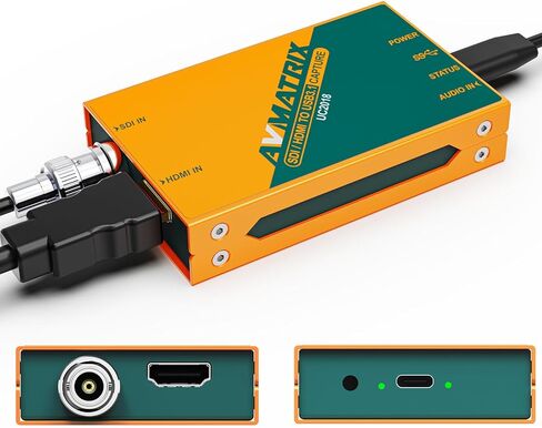 AVMATRIX UC1218-4K Game Capture Card, 4K60 Pass-Through, Plug and Play, 1080p60 Uncompressed Capture for Streaming in OBS, Vmix.Ultra-Low Latency on PS5, PS4/Pro, Xbox Series X/S, Xbox One X/S in Kuwait