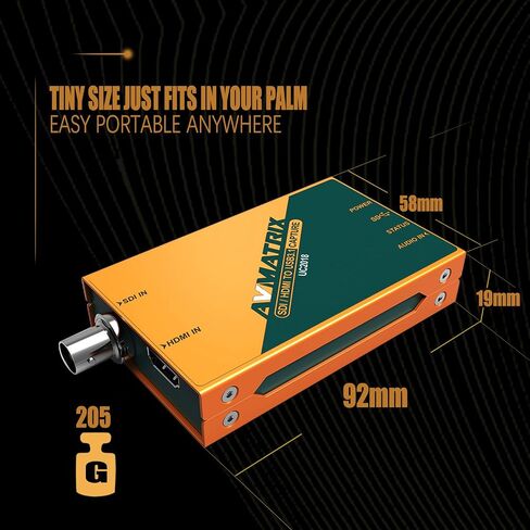 AVMATRIX UC1218-4K Game Capture Card, 4K60 Pass-Through, Plug and Play, 1080p60 Uncompressed Capture for Streaming in OBS, Vmix.Ultra-Low Latency on PS5, PS4/Pro, Xbox Series X/S, Xbox One X/S in Kuwait