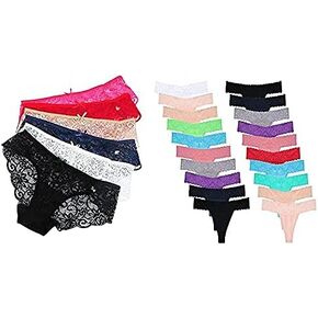 Sunm Boutique 6 Pack Women's Lace Panties Medium and 20 Pack Lace Thongs Medium Bundles Sales in Kuwait