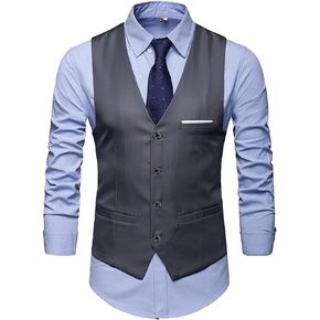 YND Men's Business Suit Vest Slim Fit Jacket Casual Suit Vests
