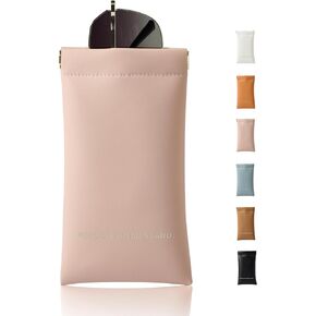Squeeze Top Sunglass Case, New Organosilicon Soft Leather Eyeglass Glass Case Travel Large Sunglasses Pouch