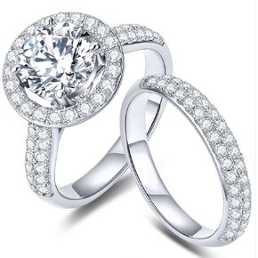 KSTYLE Moissanite Engagement Rings for Women, | D Color-VVS1 | S925 Sterling Silver Diamond Rings, 18K White Gold Plated Wedding Band Moissanite Rings Promise Rings for Her, Size #5-#10