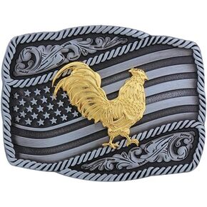 Vintage Turquoise Belt Buckle Men Western Cowboy Cowgirl Rodeo Belt Buckles Gold Rooster Belt Buckles for Men and Women