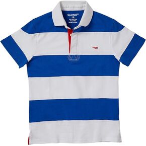 Sportoli Polo Shirts for Boys Short Sleeve Srtiped Cotton Kids Shirt