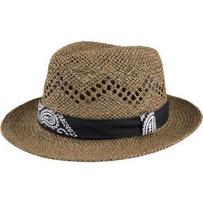 Levi's Men's Classic Fedora Panama Hat Summer Vacation