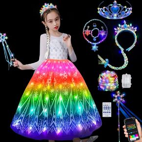 Light Up Princess Costume Dress Kid Toddler Princess Dress Halloween Christmas Dress Up Children Clothing