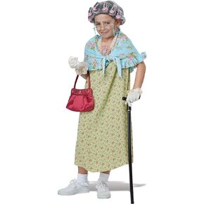 Girls Old Lady Costume Kit