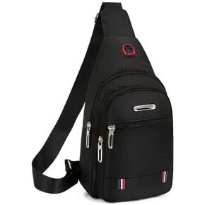 Men's chest bag canvas leisure bag sports small backpack oxford cloth single shoulder messenger bag