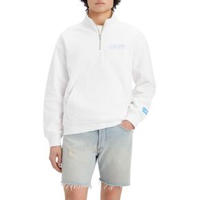 Levi's Men’s Relaxed Graphic Quarter Zip Pocket Sweatshirt